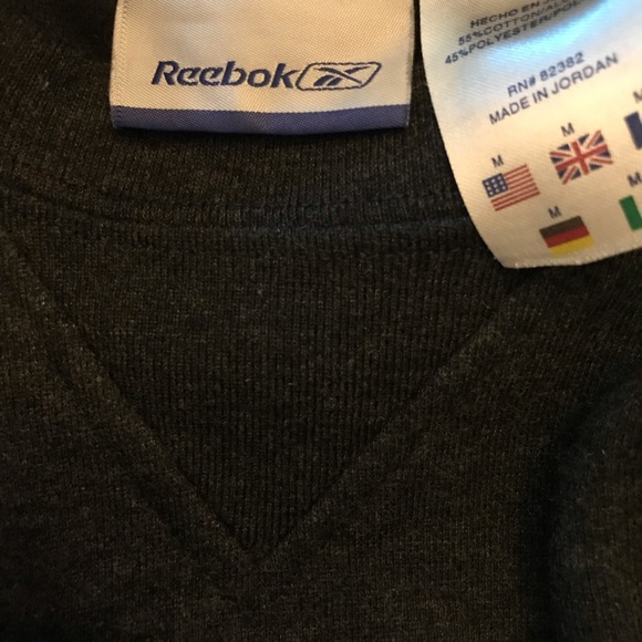 Kid's Medium Reebok Dark Gray Long Sleeve Sweatshirt M - Picture 4 of 6